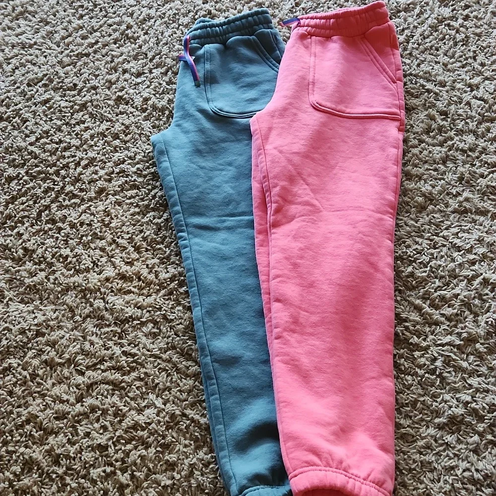 Mondetta Pink and Green Sweatpants Joggers Soft Fleece Size Girls 10/12 - Picture 9 of 9